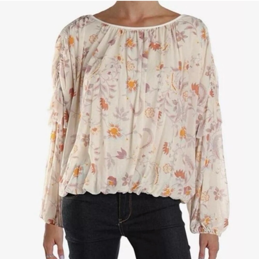 Free People Wildflower Honey Knit Blouse-Small